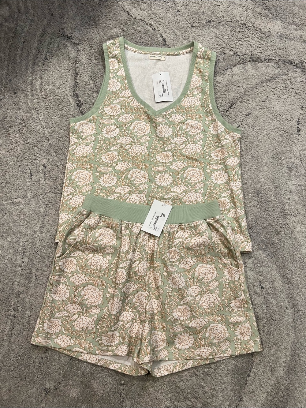 Pants store shorts set